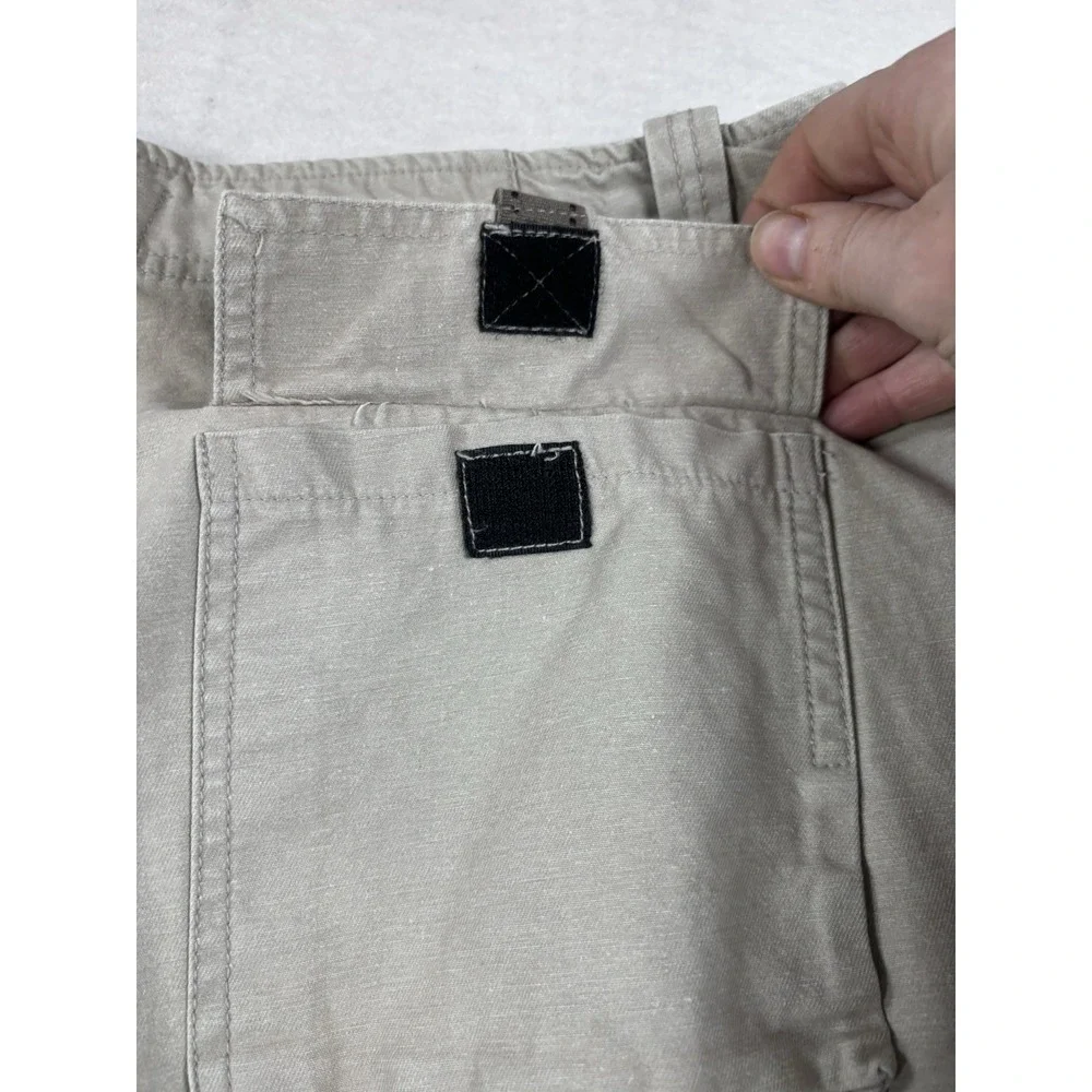Military Denim Shorts Mens 35x12‎ Khaki Cargo Y2K Pockets